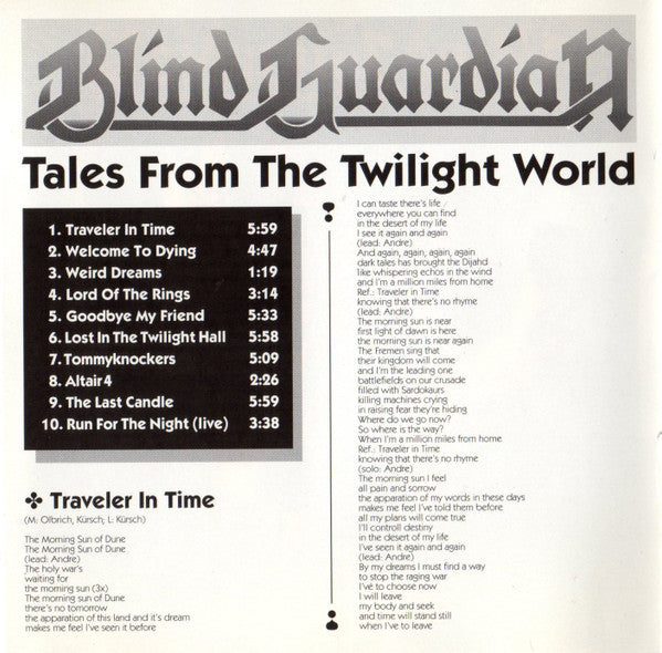 Blind Guardian : Tales From The Twilight World (CD, Album, RE)