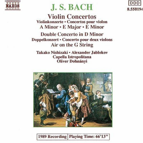 Johann Sebastian Bach - Takako Nishizaki · Alexander Jablokov · Capella Istropolitana · Oliver Dohnanyi : Violin Concertos A Minor · E Major · E Minor, Double Concerto In D Minor, Air On The G String (CD, Album)