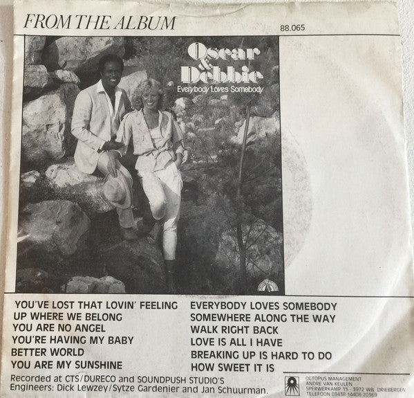 Oscar Harris & Debbie (6) : Walk Right Back (7", Single)