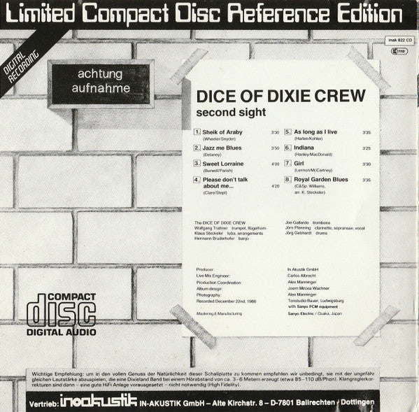 The Dice Of Dixie Crew : Second Sight (CD, Album, Ltd)