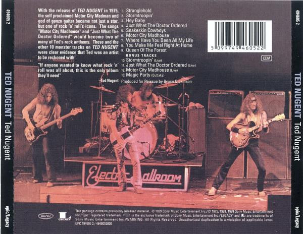 Ted Nugent : Ted Nugent (CD, Album, RE, RM)