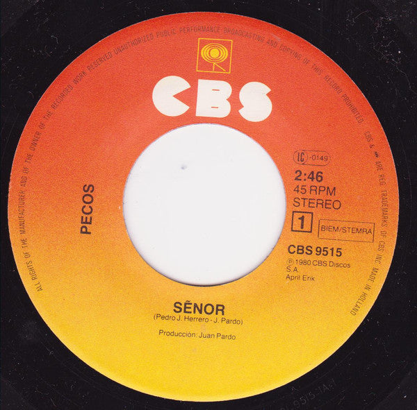 Pecos : Señor (7", Single)