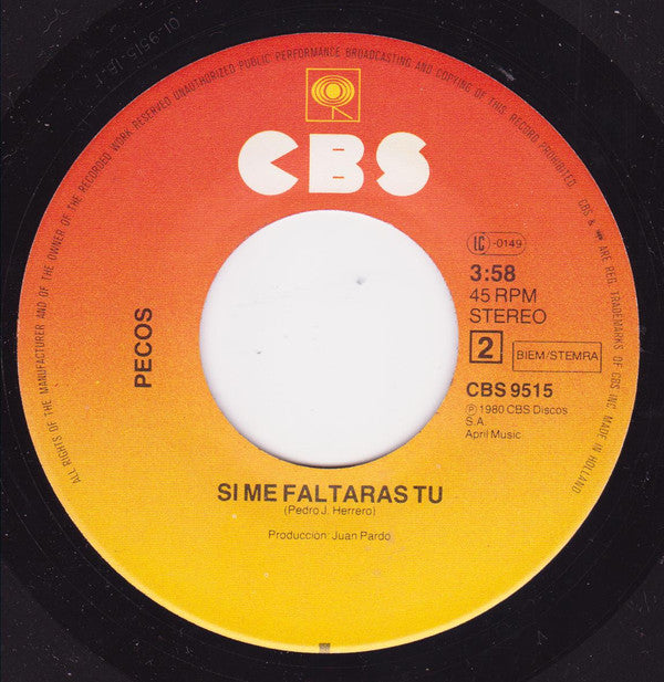 Pecos : Señor (7", Single)