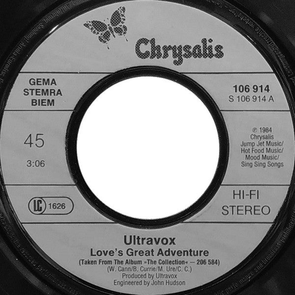 Ultravox : Love's Great Adventure (7", Single)