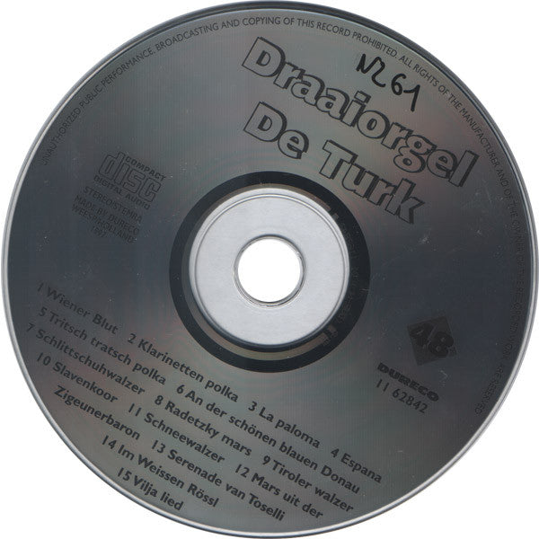 Draaiorgel De Turk : Draaiorgel De Turk (CD, Comp)