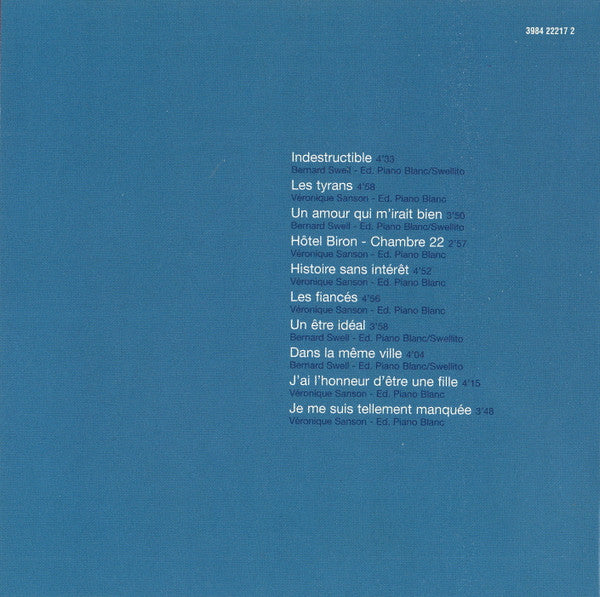 Véronique Sanson : Indestructible (CD, Album)