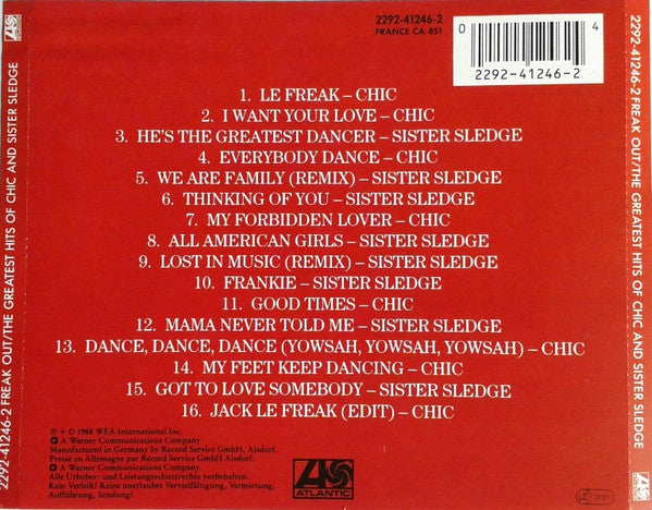 Chic And Sister Sledge : Freak Out / The Greatest Hits Of Chic And Sister Sledge (CD, Comp)