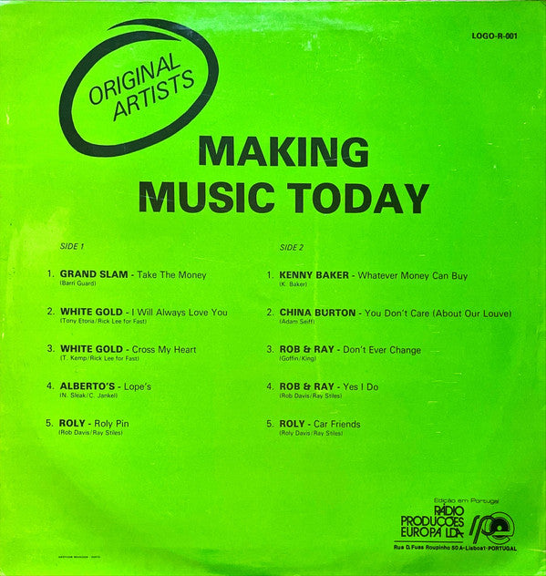 Various : Original Artists Making Music Today (LP, Comp, Promo)
