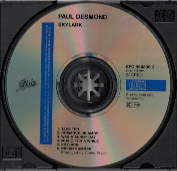 Paul Desmond : Skylark (CD, Album, RE, RM)