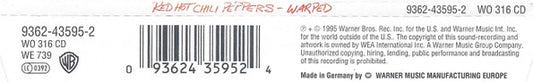 Red Hot Chili Peppers : Warped (CD, Single, WMM)