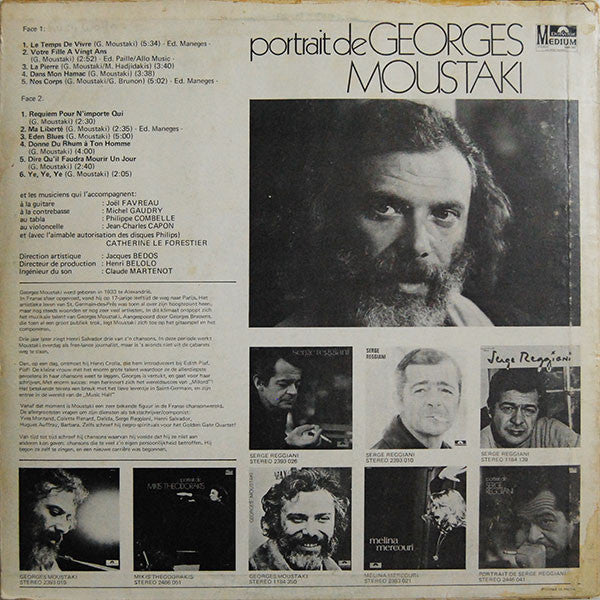 Georges Moustaki : Portrait de Georges Moustaki (LP, Album, RE)