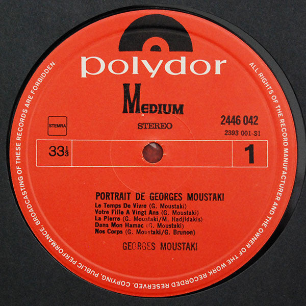 Georges Moustaki : Portrait de Georges Moustaki (LP, Album, RE)