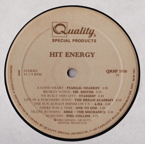 Various : Hit Energy (LP, Comp)