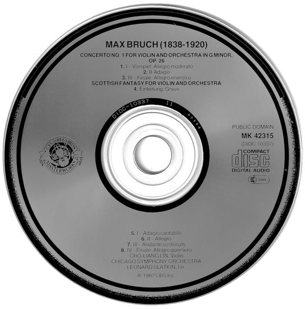 Max Bruch - Cho-Liang Lin, Chicago Symphony Orchestra, Leonard Slatkin : Violin Concerto No. 1 / Scottish Fantasy (CD)