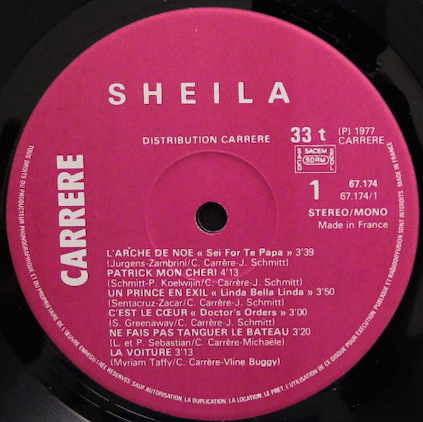 Sheila (5) : L'Arche De Noé (Disque D'Or - 12 Hits 1 Star) (LP, Comp)