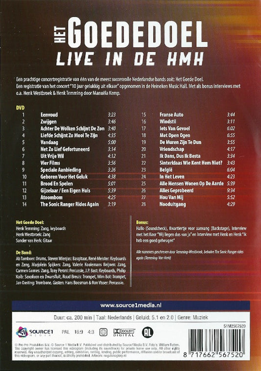 Het Goede Doel : Live In De HMH (DVD, Album)