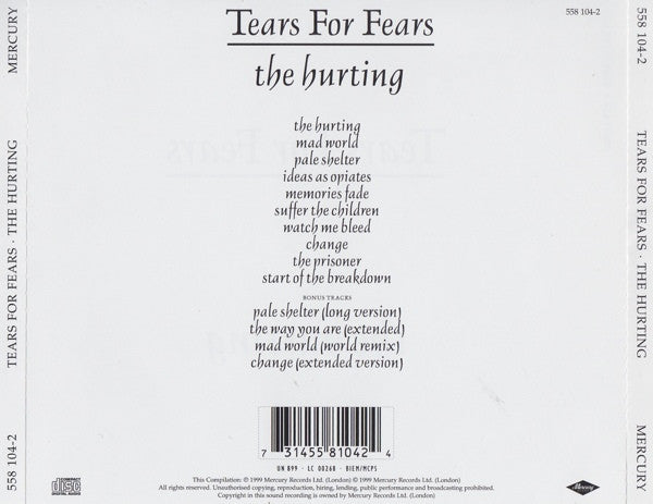 Tears For Fears : The Hurting (CD, Album, RE, RM)
