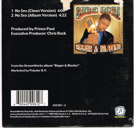 Chris Rock : No Sex (CD, Single)