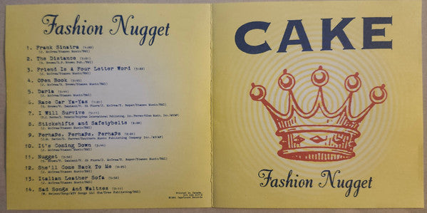 Cake : Fashion Nugget (CD, Album)