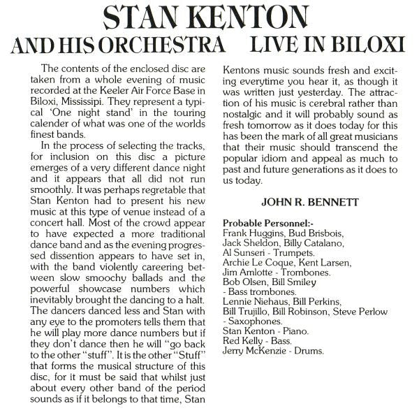 Stan Kenton And His Orchestra : Live In Biloxi (CD, Album)