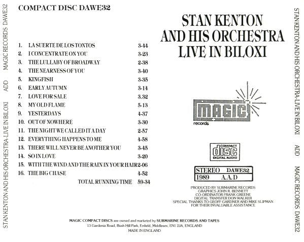Stan Kenton And His Orchestra : Live In Biloxi (CD, Album)