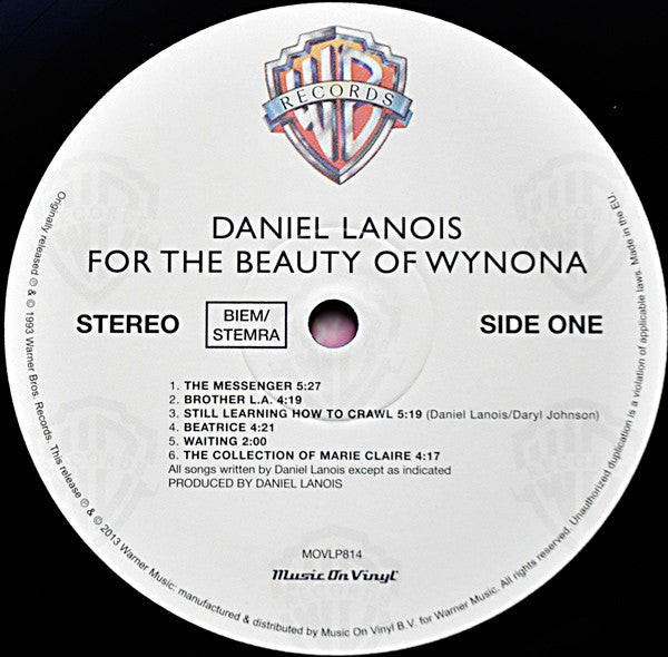 Daniel Lanois : For The Beauty Of Wynona (LP, Album)