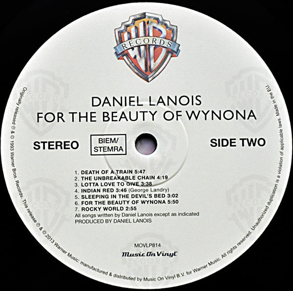 Daniel Lanois : For The Beauty Of Wynona (LP, Album)