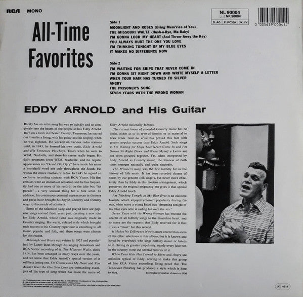 Eddy Arnold : All-Time Favorites (LP, Mono, RE)
