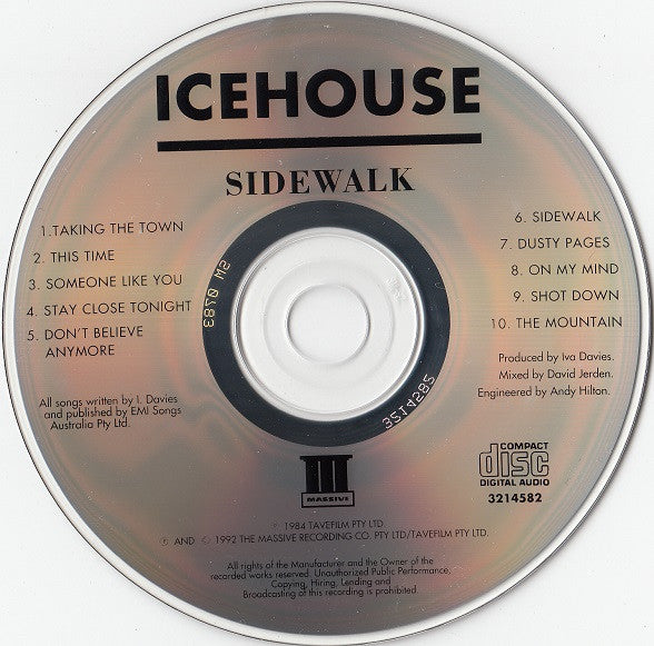 Icehouse : Sidewalk (CD, Album, RE)
