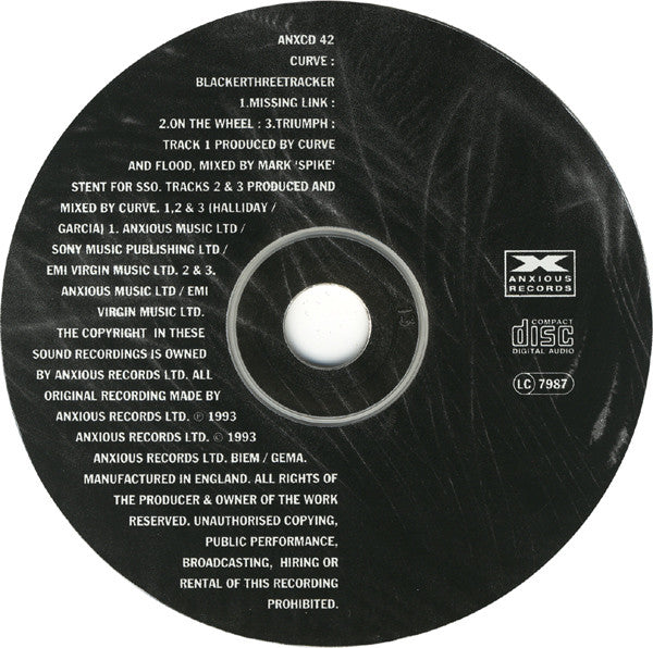 Curve : Blackerthreetracker (CD, EP)