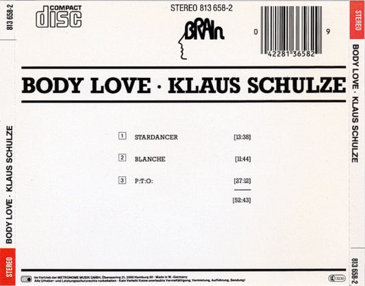 Klaus Schulze : Body Love (CD, Album, RE)