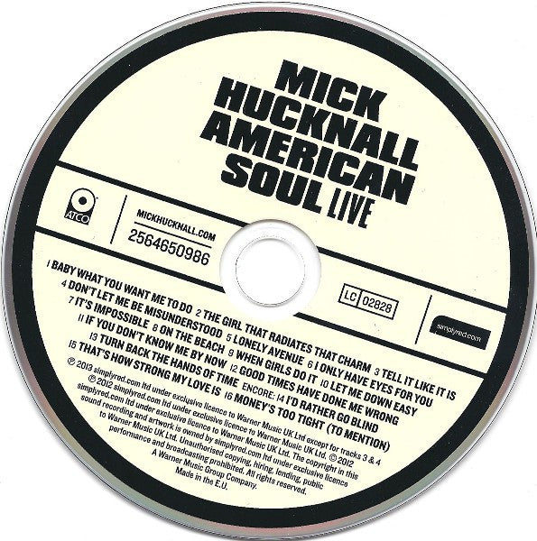 Mick Hucknall : American Soul  (2xCD, Album, Dlx)