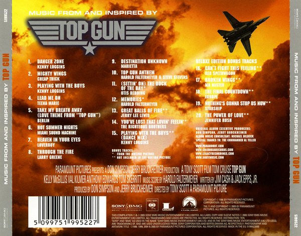 Various : Music From And Inspired By Top Gun  (CD, Album, Dlx, RE, RM)
