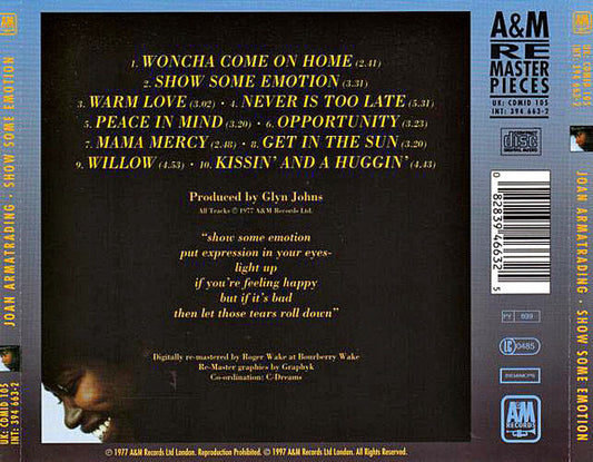 Joan Armatrading : Show Some Emotion (CD, Album, RE, RM, RP)