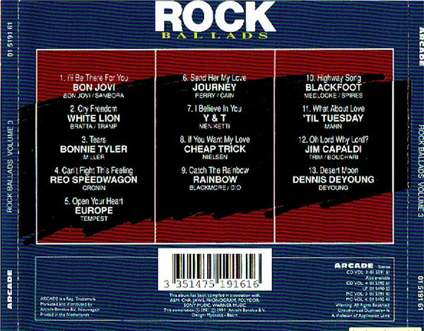Various : Rock Ballads - Volume 3 (CD, Comp)