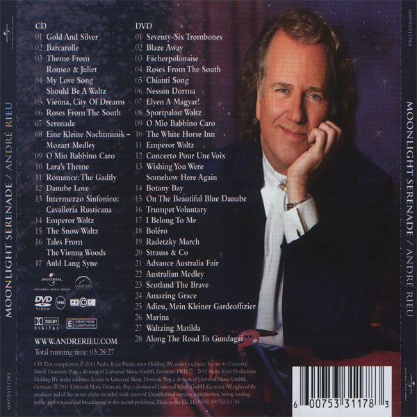 André Rieu & His Johann Strauß Orchestra : Moonlight Serenade (CD, Comp + DVD-V, PAL)