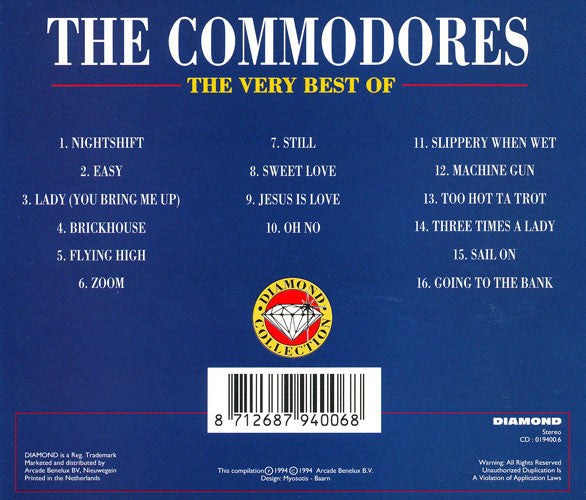 Commodores : The Very Best Of  (CD, Comp)