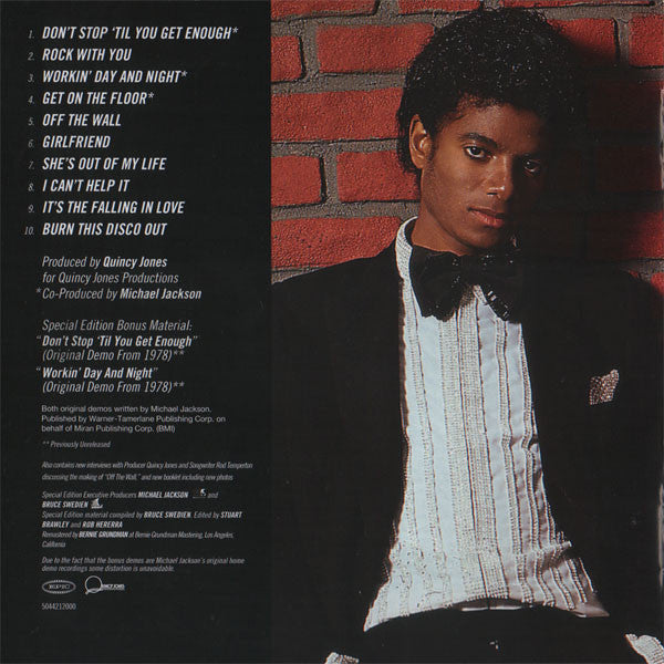 Michael Jackson : Off The Wall (CD, Album, RE, RM, S/Edition)