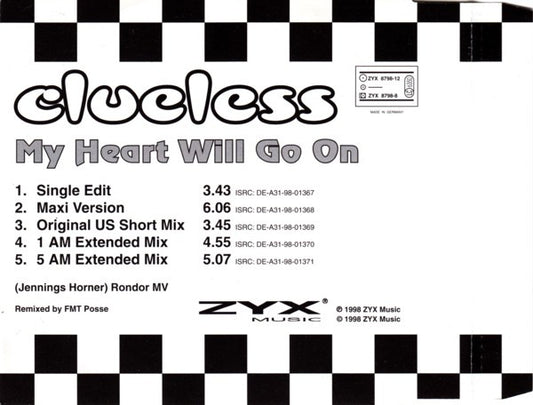 Clueless : My Heart Will Go On (CD, Maxi)