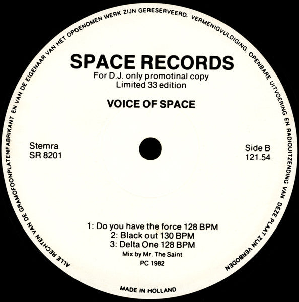 Various : Voice Of Space (12", P/Mixed, Promo, Unofficial)