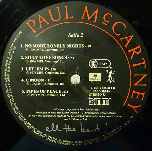 Paul McCartney : All The Best ! (2xLP, Comp, Gat)