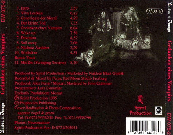 Umbra Et Imago : Gedanken Eines Vampirs (CD, Album)