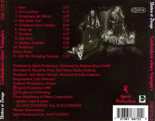 Umbra Et Imago : Gedanken Eines Vampirs (CD, Album)