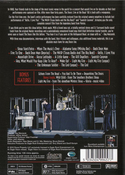The Doors : Live At The Bowl '68 (DVD-V, NTSC)