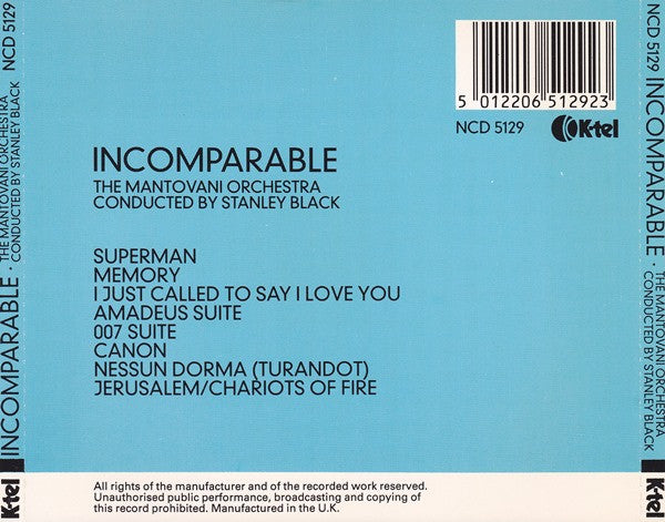 Mantovani And His Orchestra Conducted By Stanley Black : Incomparable (CD, Album)