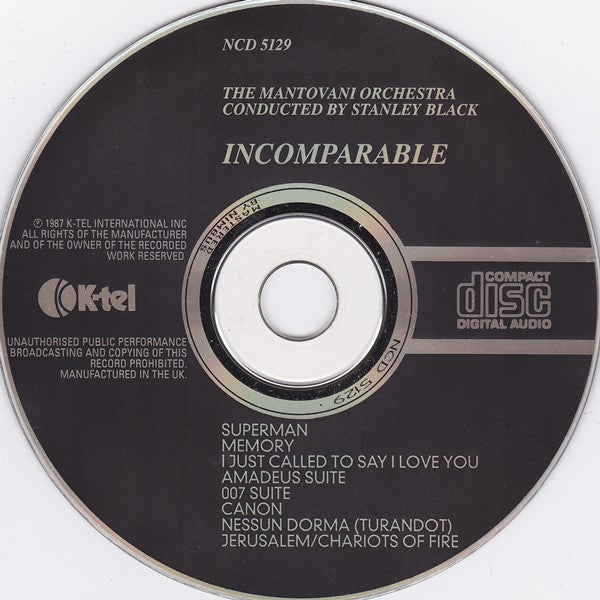 Mantovani And His Orchestra Conducted By Stanley Black : Incomparable (CD, Album)