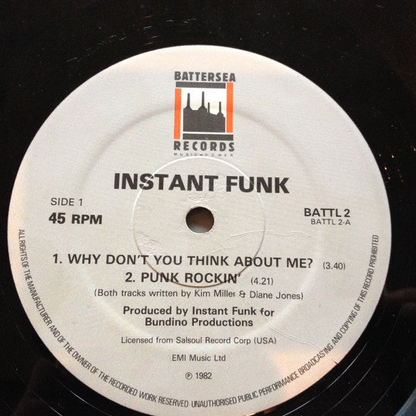 Instant Funk : Why Don't You Think About Me / Punk Rockin' / I Got My Mind Made Up (12")