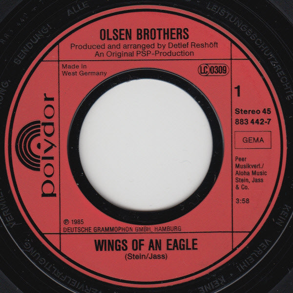 Olsen Brothers : Wings Of An Eagle (7", Single)