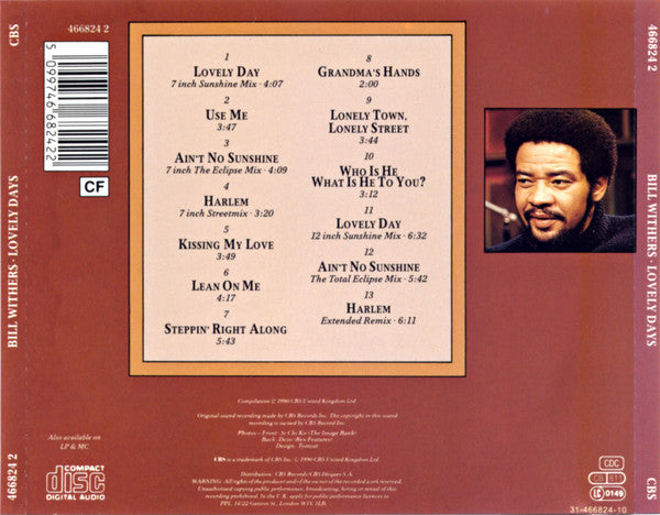 Bill Withers : Lovely Days (CD, Comp)