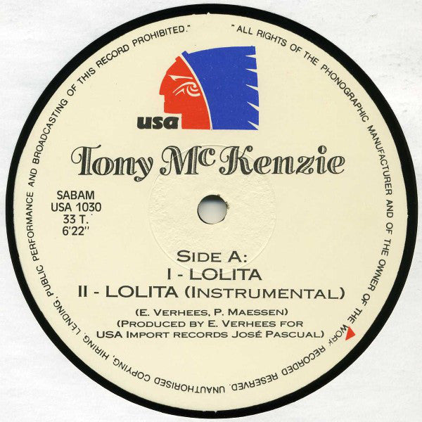 Tony McKenzie : Lolita (12")